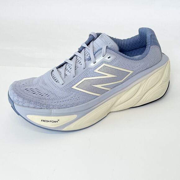 New Balance Fresh Foam X More v5 Women 13 2E Wide Running Shoes Pearl Grey Plush - Picture 2 of 16